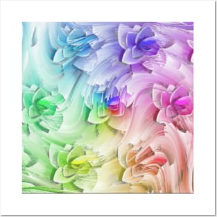 Rainbow Pastel Succulents Desert Posters and Art